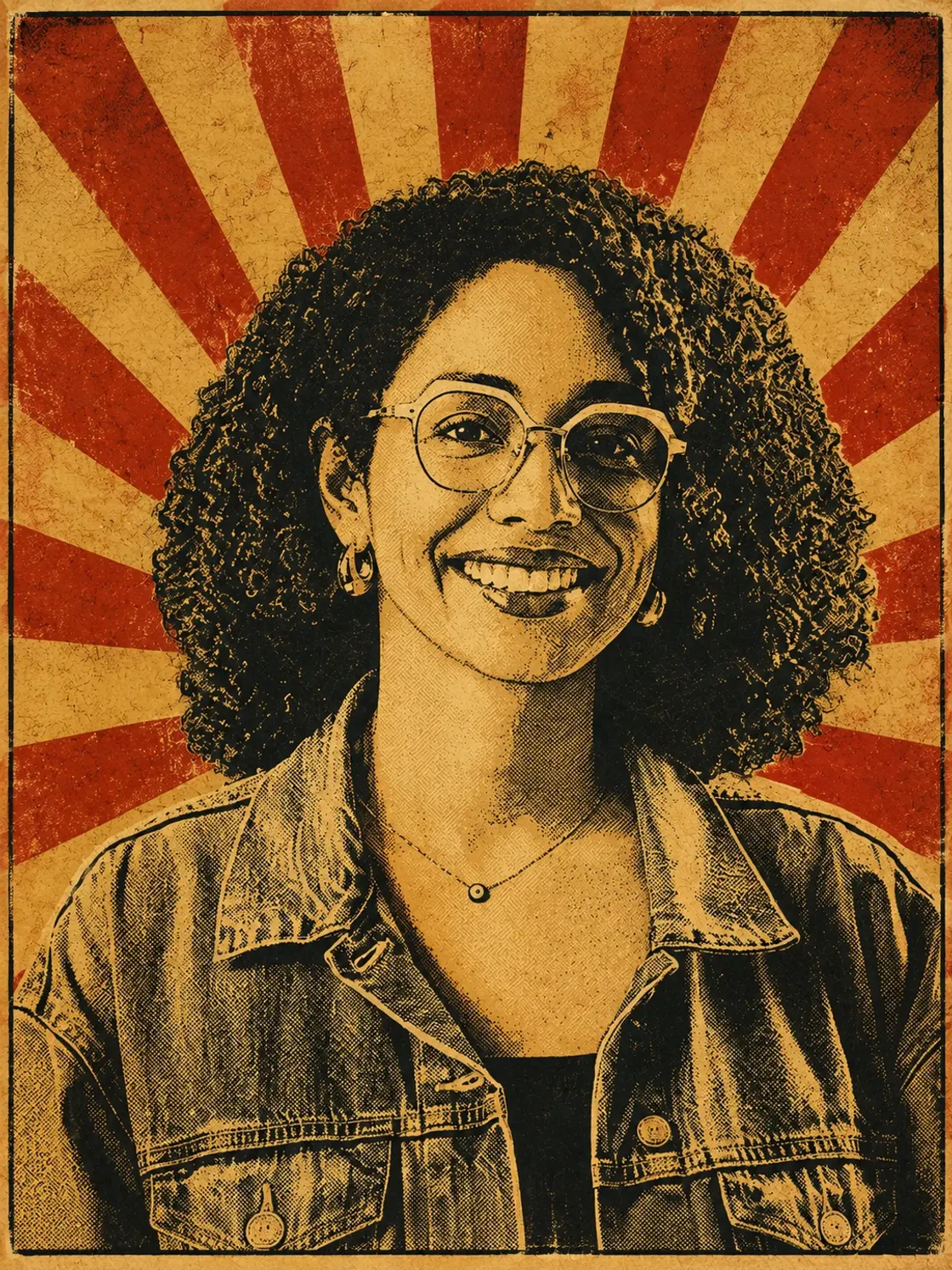 Poster-style portrait of Darializa Avila Chevalier