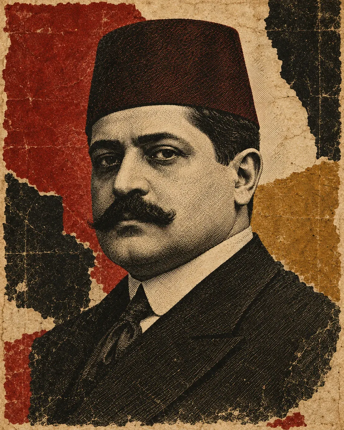 Original dossier-poster art of Talaat Pasha