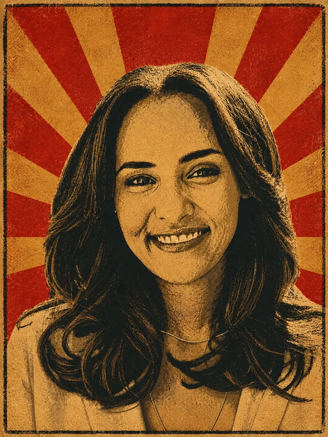 Poster-style portrait of congressional nominee Melat Kiros