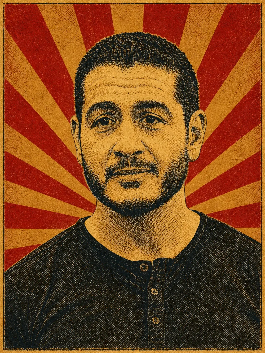 Poster-style portrait of Abdul El-Sayed