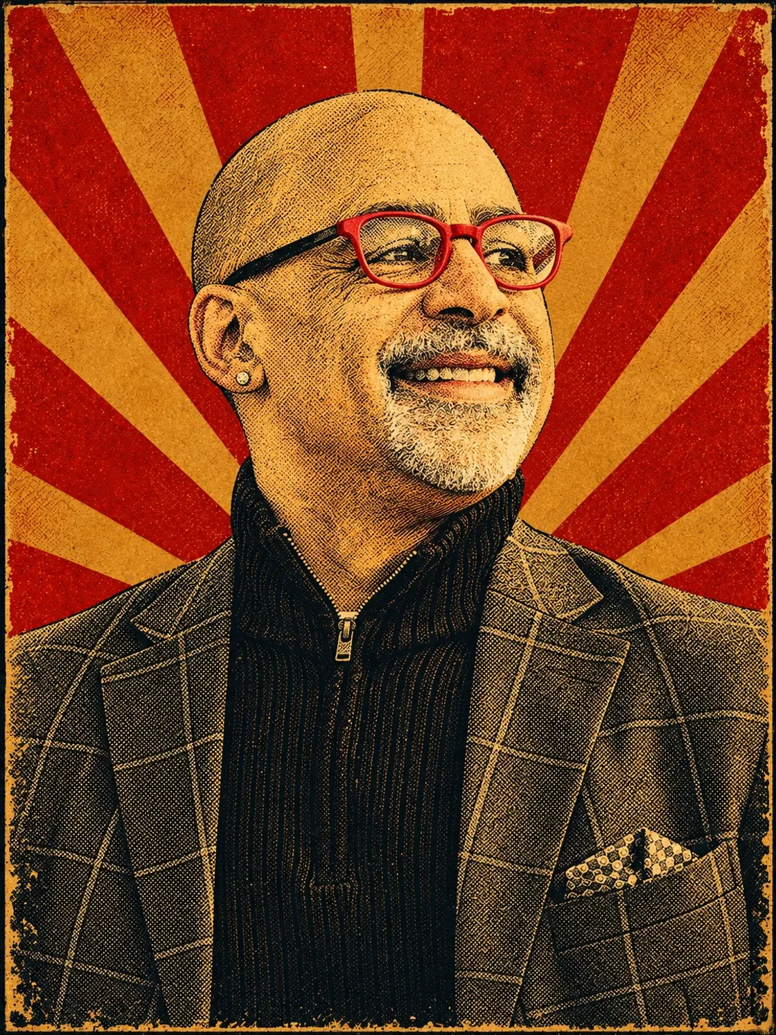 Poster-style portrait of Chris Rabb